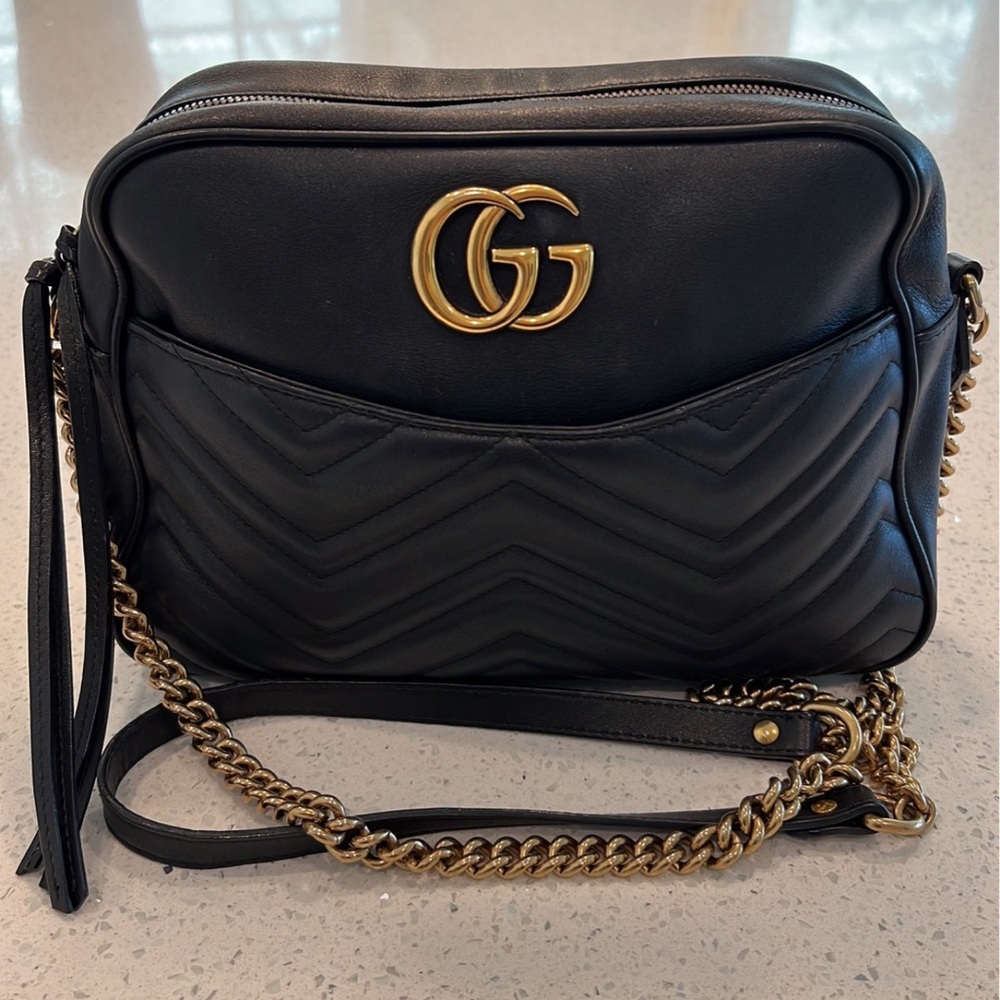 Gucci Marmont large leather shoulder bag